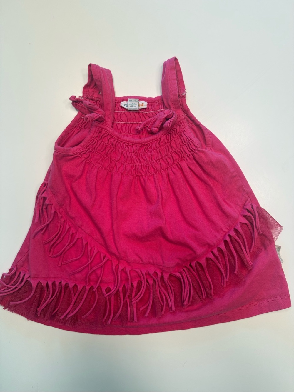 naartjie Hot Pink Fringe Tank Top